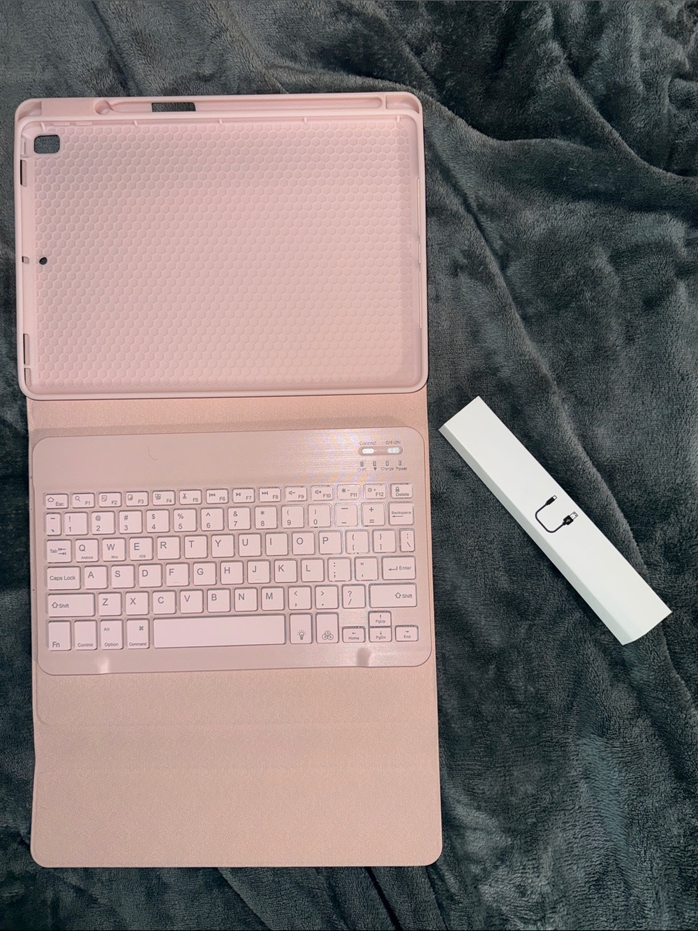 Pink Bluetooth Keyboard iPad Case